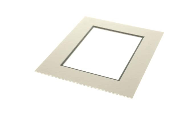 Passe-partout doppio spessore color avorio/verde scuro 20.3x25.4cm con finestra 11.8x16.8cm (10 pezzi) [MD20041]