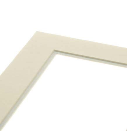 Passe-partout doppio spessore color avorio/azzurre 27,9x35,6cm con finestra 19,4x24,5cm (10 pezzi) [MD20025]