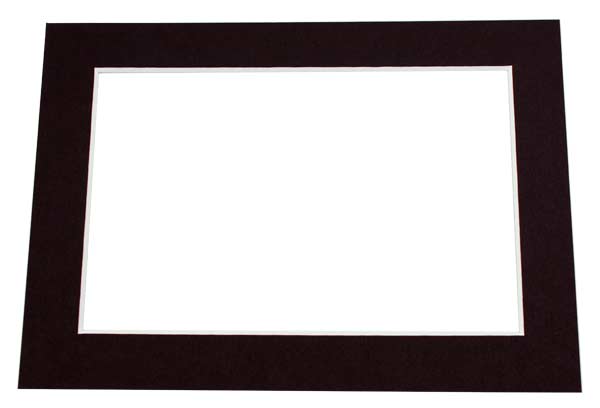 Mount Board Black 8.9x14cm Window - Outer size 12.7x17.8cm Conservation Quality