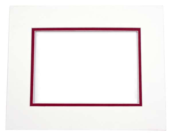 Passe-partout doppio spessore color avorio/Terracotta 20.3x25.4cm con finestra 11.8x16.8cm (10 pezzi) [MD20042]