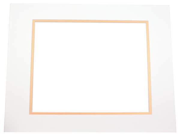 Double Passe Partout Ivoire/Or. 19 x 24cm pour le découpage intérieur. 27.9 x 35.6cm (10 Pièces) [MD20023]