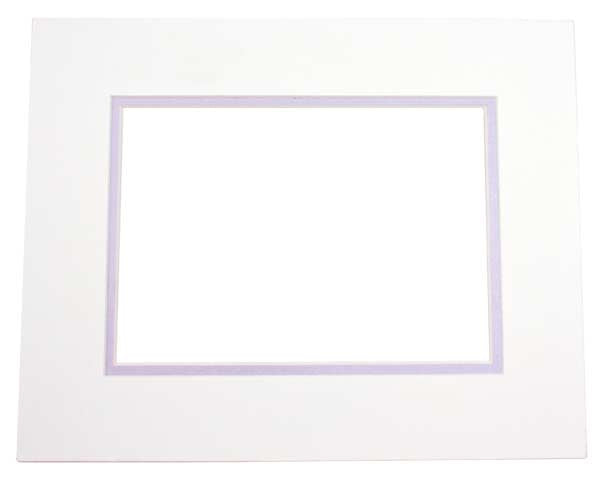 Passe-partout doppio spessore color avorio/Argento 40,6x50,8cm con finestra 27x34,6cm (10 pezzi) [MD20029]