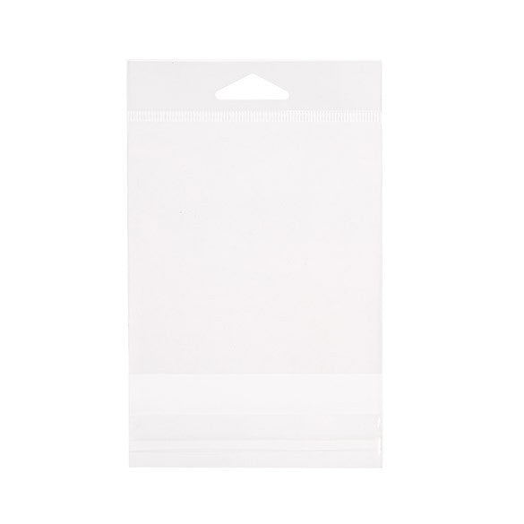 Sacchetti con foro di sospensione 10.2x10.2cm richiudibili e trasparenti (500 pezzi) [J6]