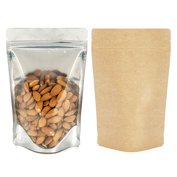 Buste doypack trasparenti/Kraft 13x7x20.5cm | 113 grammi (100 pezzi) [ZBGK3]