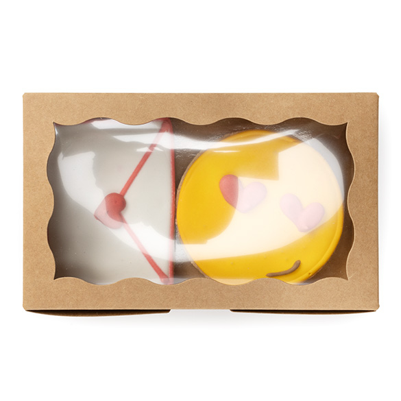 Boîte en papier kraft avec fenêtre festonnée 17,8x3,8x11 cm (25 pcs) [WKRG74]