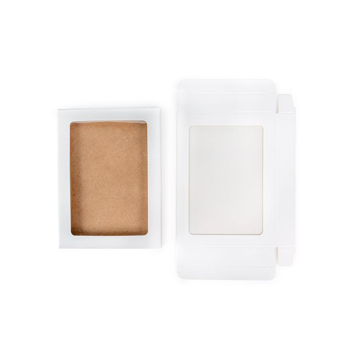 Scatola regalo bianca con finestra 10.2x2.1x13.8 cm (25 pezzi) [WKRGW313]