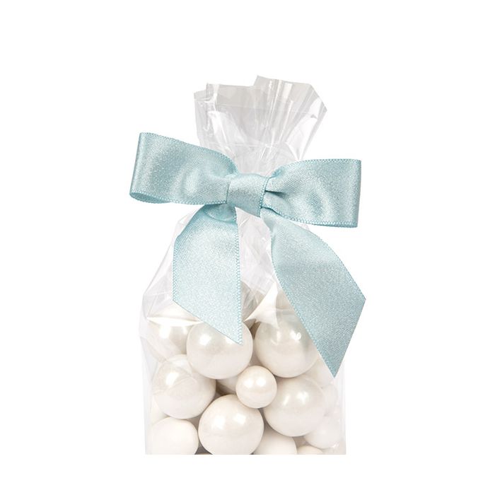 Schleife vorgebunden Metallic Ocean Blau 8,9 cm (25 Stück) [MBOWOB]