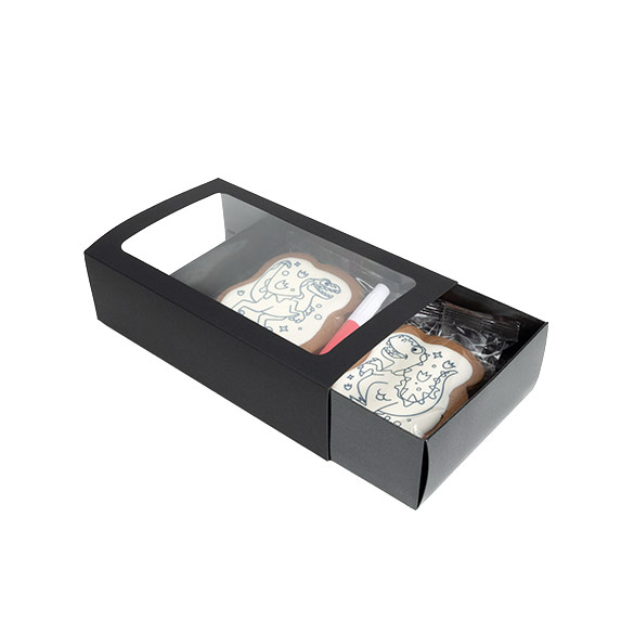 Boîtes en papier deux pièces noir 21x12,7x5,7 cm (25 pcs) [MBS10B]