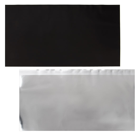 Folientopper Metallic Matt Schwarz 17,8x33 cm (25 Stück) [MT2MB]