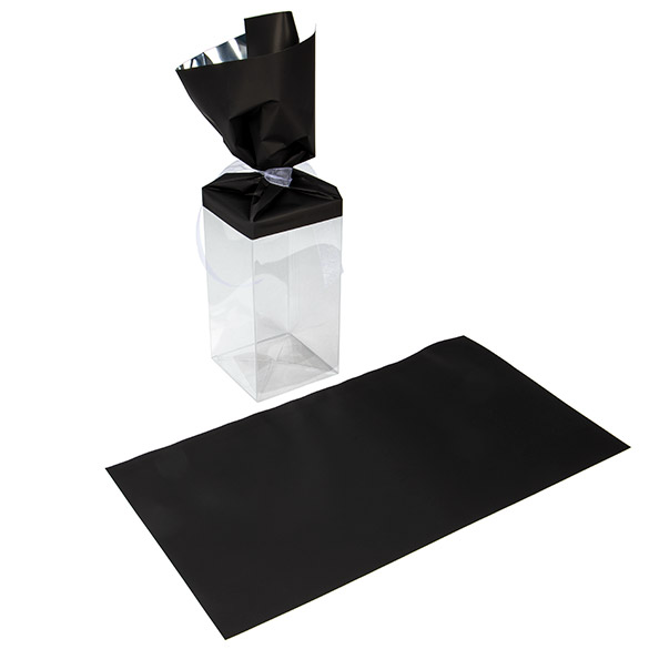 Folientopper Metallic Matt Schwarz 17,8x33 cm (25 Stück) [MT2MB]