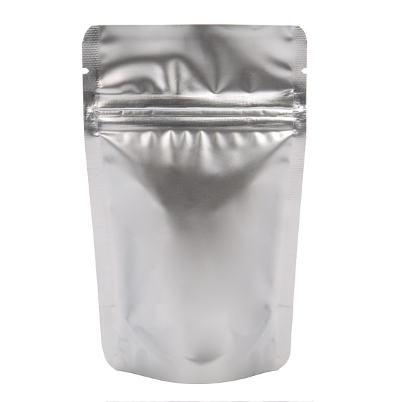 Buste doypack color argento 8x5x13cm | 28 grammi (100 pezzi) [ZBGM1S]