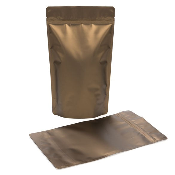 Doypack Bronze Métallisé 17.1x7.9x28.6cm | 340g (100 pièces) [ZBGM4BZ]