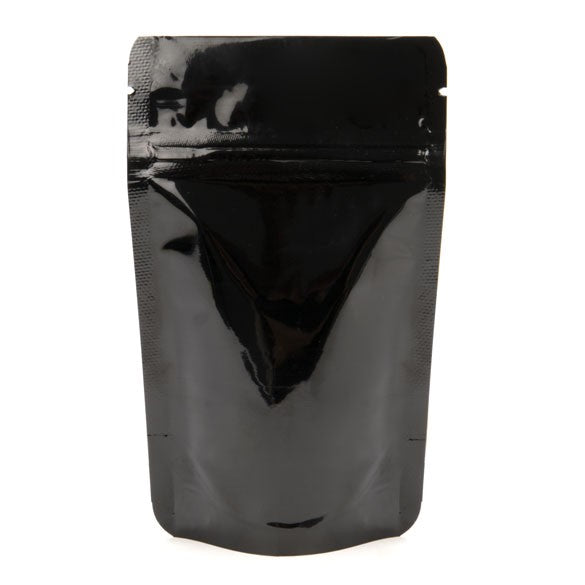 Doypack Noir Métallisé 8x5x13cm | 28g (100 pièces) [ZBGM1B]