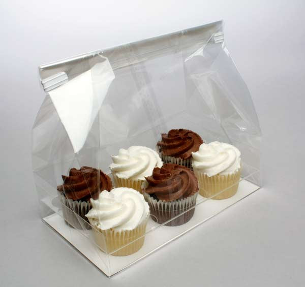 Sacchetti Cupcake per 6 mini cupcakes con inserto 17,8 x 10,5 x 22,9cm (100 pezzi) [CBG7]