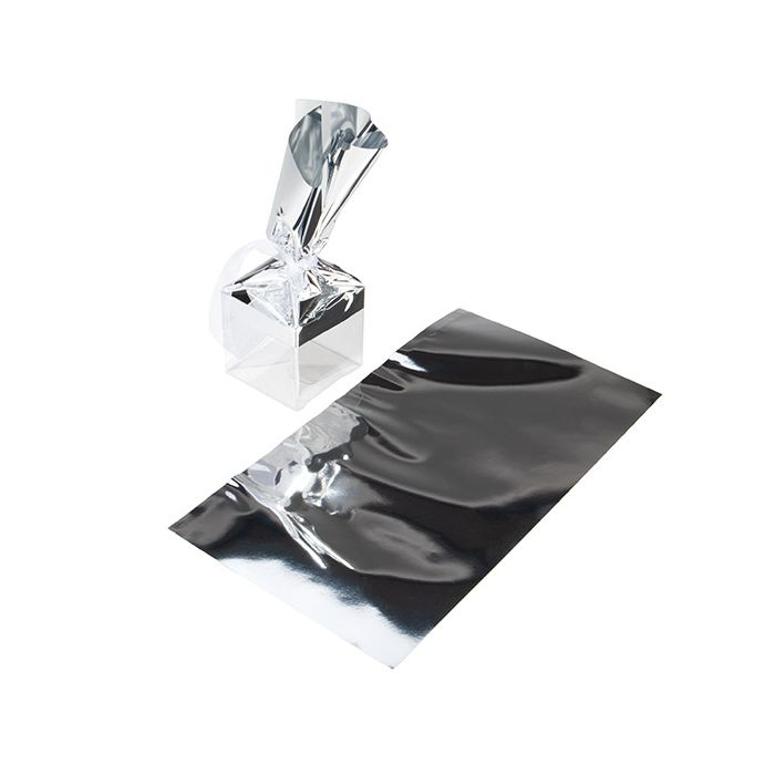 Folientopper Metallic Silber 12,7x22,9 cm (25 Stück) [MT1S]