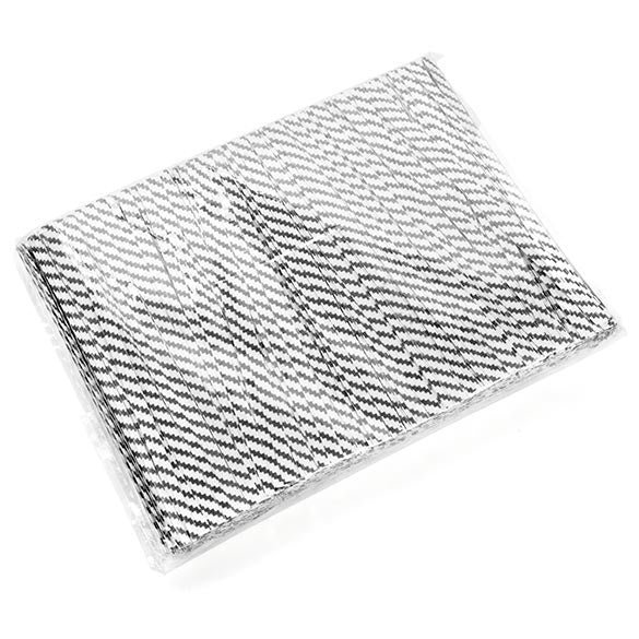 Papier Armé - lien à rayures blanc/ noir 10.2 x .4cm (1000 Pièces) [TT4WKS]