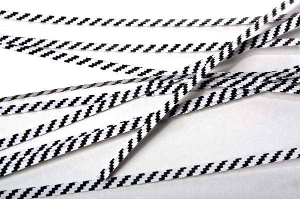 Papier Armé - lien à rayures blanc/ noir 10.2 x .4cm (1000 Pièces) [TT4WKS]