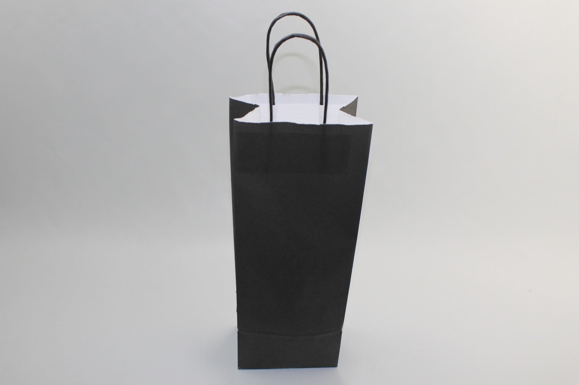 Sac à bouteilles en papier kraft Noir 110 g/m 14x8x39 cm (50 pcs) [PAWF1439BK]