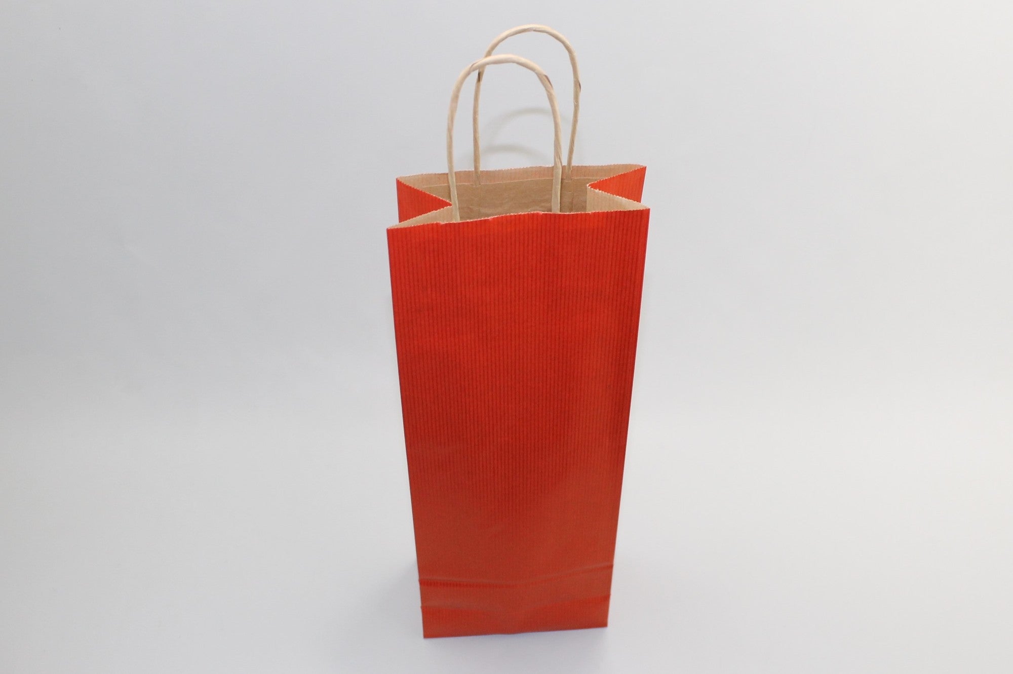 Sac à bouteilles en papier kraft Rouge Foncé 110 g/m 14x8x39 cm (50 pcs) [PAWF1439DKR]