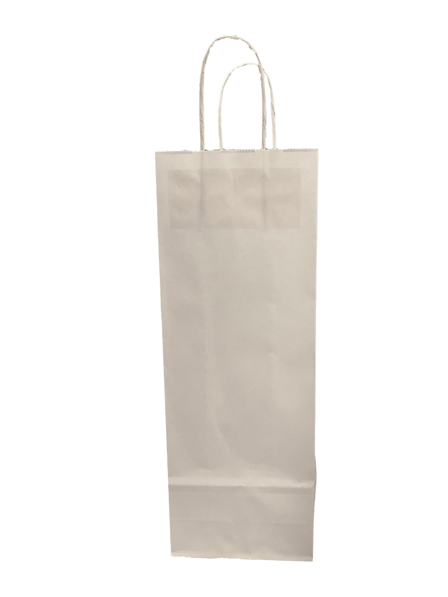 Carrier Bags for Bottles White 14x8x39cm Kraft 110 g/m