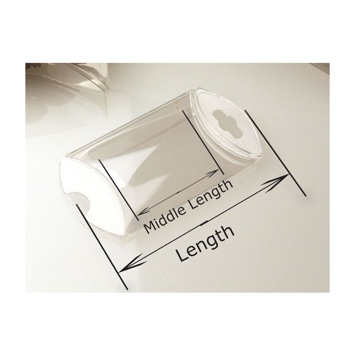 Petites boites berlingot à transparence cristalline 5.1x1.9x17.8cm (Sans crochet pour suspension) (25 pièces) [PB101NH]