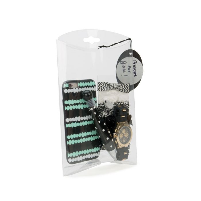 Kissenschachteln Transparent 14.5x4x22.5cm mit Aufhängeloch (25 Stück) [PB109]