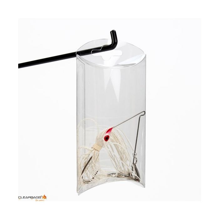 Petites boites berlingot à transparence cristalline 7.6x2.5x12.7cm (Crochet pour suspension optionnel) (25 pièces) [PB76]