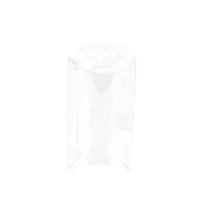 Petites boites berlingot à transparence cristalline 7.6x2.5x12.7cm (Crochet pour suspension optionnel) (25 pièces) [PB76]