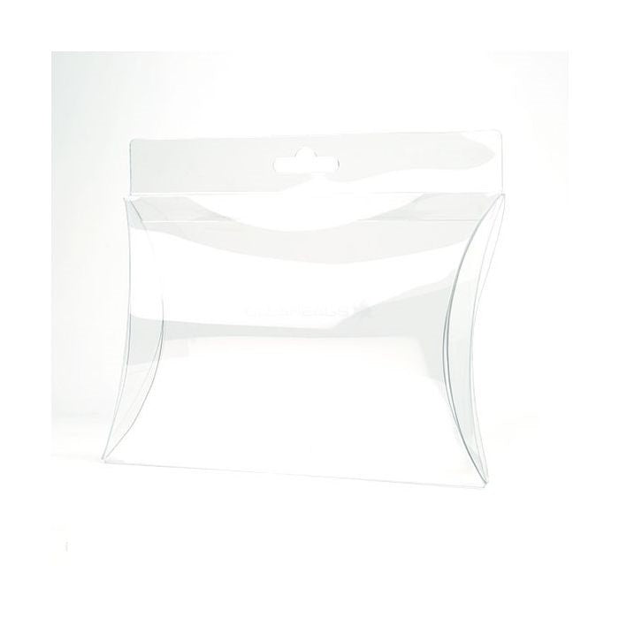 Boite pliante berlingot transparente avec rochet pour suspension 12.5x4x17.5cm (25 pièces) [PBSH78]