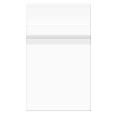 Sacchetto di plastica trasparente 9,5x13cm con chiusura adesiva (100 pezzi) [B3H5SPC]