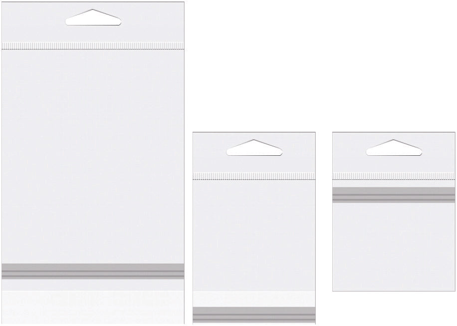 Sacchetti con foro di sospensione 16.4x11.7cm richiudibili e trasparenti (100 pezzi) [HB56S]