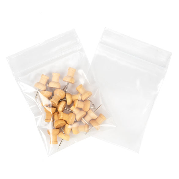 Sachet zip transparent en PE-BD 6,5x7,5cm 50 microns (100 pièces) [2PE2H3]