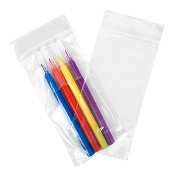 Sachet zip transparent en PE-BD 7,6x15,2cm (100 pièces) [2PE36]