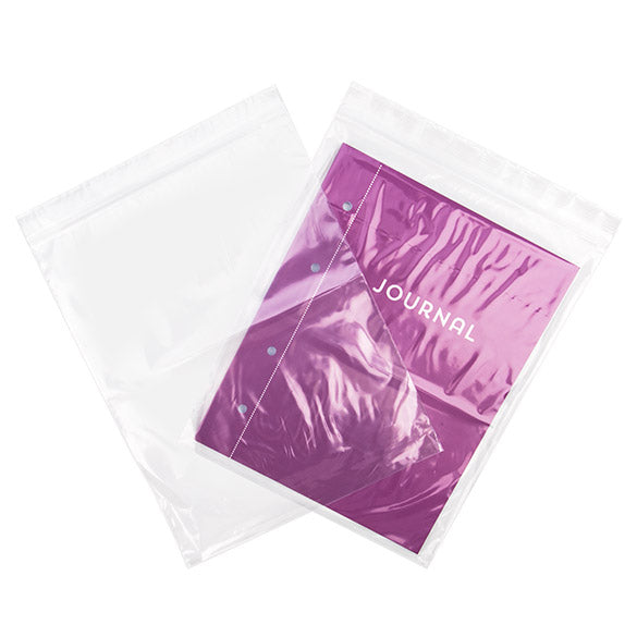 Sacchetto trasparente con chiusura a pressione 20.5x25.5cm PE 50 micron (100 pezzi) [2PE810]
