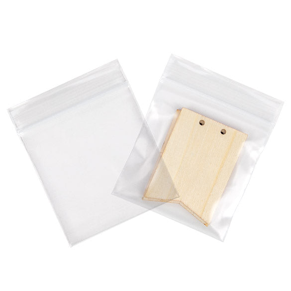 Sacchetto trasparente con chiusura a pressione 7.5x7.5cm PE 100 micron (100 pezzi) [4PE33]