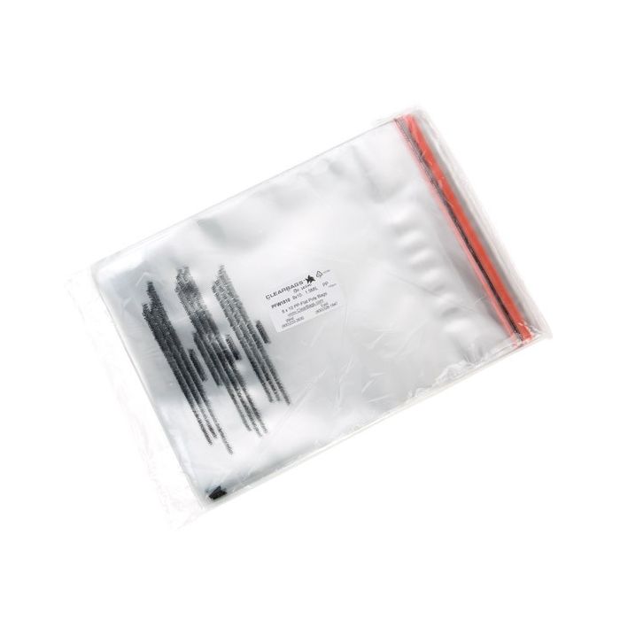 Sacchetti di plastica trasparenti con avviso di soffocamento 35.6x50.8cm richiudibili (100 pezzi) [PFW11420]