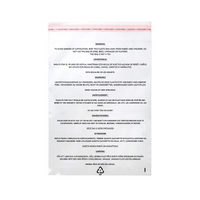Sacchetti di plastica trasparenti con avviso di soffocamento 22.9x30.5cm richiudibili (100 pezzi) [PFW1912]