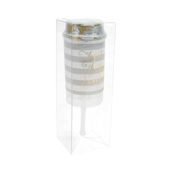Boîtier cadeau à transparence cristalline avec fond pop up 5.1 x 5.1 x 15.2cm (25 Pièces) [PLB137]