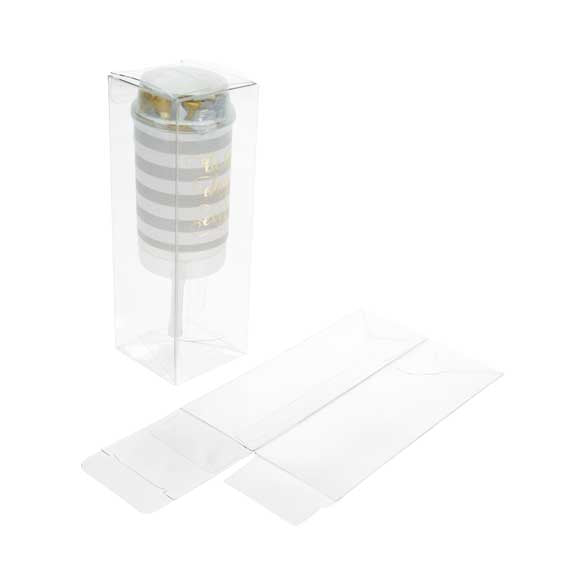 Boîtier cadeau à transparence cristalline avec fond pop up 5.1 x 5.1 x 15.2cm (25 Pièces) [PLB137]