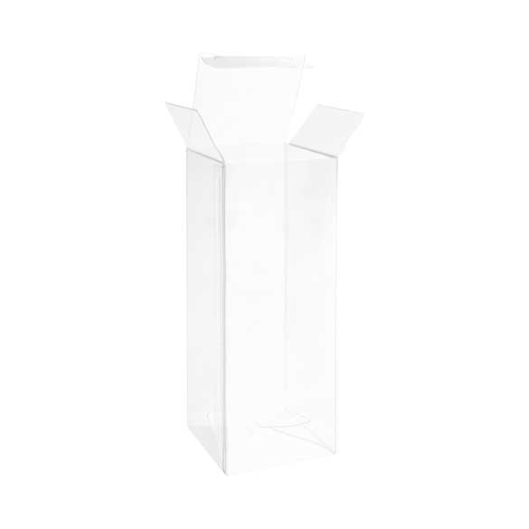 Boîtier cadeau à transparence cristalline avec fond pop up 5.1 x 5.1 x 15.2cm (25 Pièces) [PLB137]
