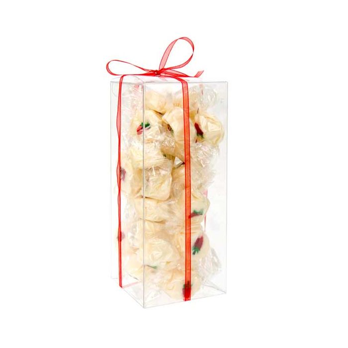 Scatole trasparenti 6,5x6,5x15,4cm fondo pop up (25 pezzi) [PLB146]