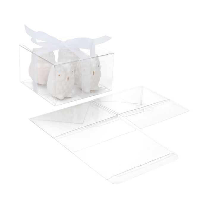 Scatole trasparenti 13x13x7.6cm adatte per gli alimenti con fondo pop up (25 pezzi) [PLB200]