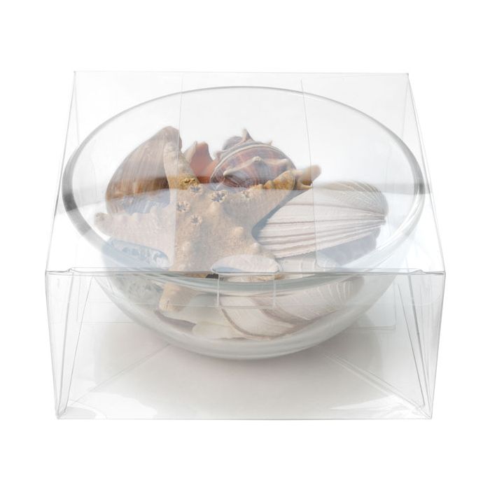 Scatole trasparenti 15.6x15.6x7.6cm adatte al contatto alimentare con fondo pop up (25 pezzi) [PLB204]