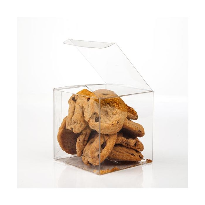 Scatole trasparenti 7.6x7.6x7.6cm con fondo pop up (25 pezzi) [PLB58]