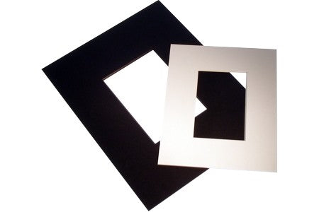 Double passe partout Blanc 3.5 x 5.5cm pour le découpage intérieur. 20.3 x 25.4cm (25 Pièces) [MS31001]