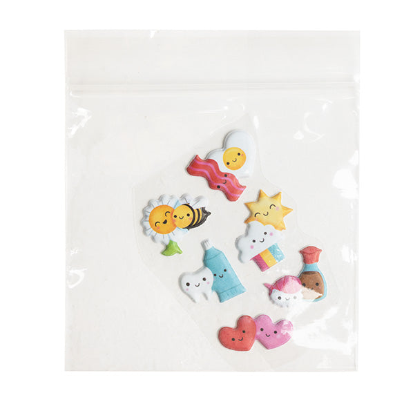 Druckverschlussbeutel 7.5x7.5cm Transparent PP 50 Mikron (100 Stück) [ZC33]