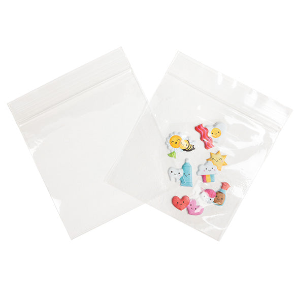 Druckverschlussbeutel 7.5x7.5cm Transparent PP 50 Mikron (100 Stück) [ZC33]