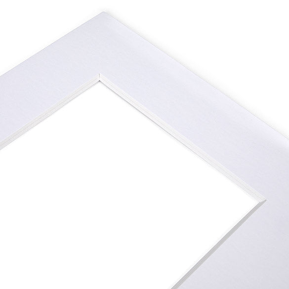 Double passe partout Blanc/Blanc 27 x 34cm pour le découpage intérieur. 40.6 x 50.8cm (10 Pièces) [MT20003]