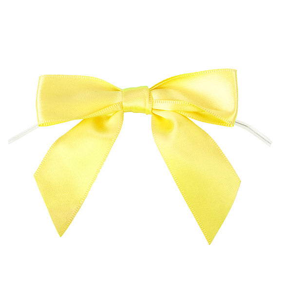 Fiocco pre-annodato 8,9 cm Giallo (25 pezzi) [BOWYW]