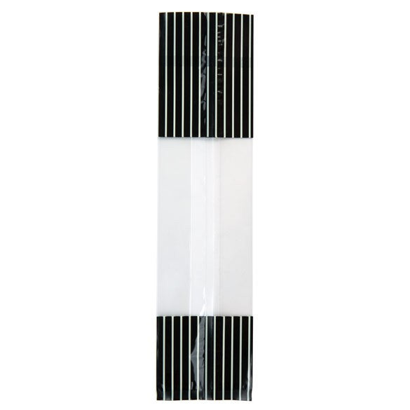 Sachet SOS imprimé noirs avec rayures crème 6.7x4.8x27.3 cm (100 pièces) [G2BKC]